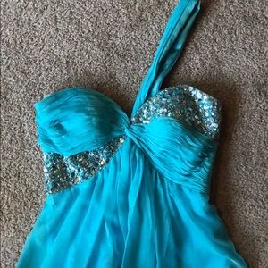 Real Blue Dave & Johnny Prom Dress